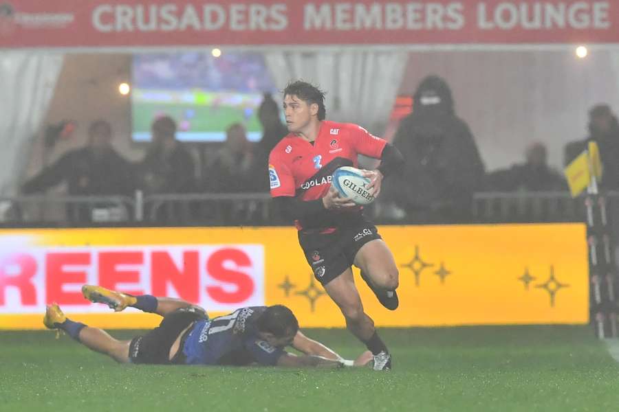 James O'Connor in action for the Crusaders during the 2025 Super Rugby Pacific season.