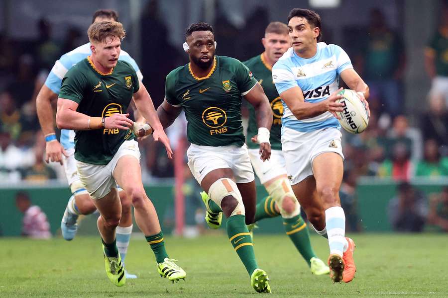 Argentina's Santiago Carreras moves from flyhalf to fullback for the clash against South Africa in London.