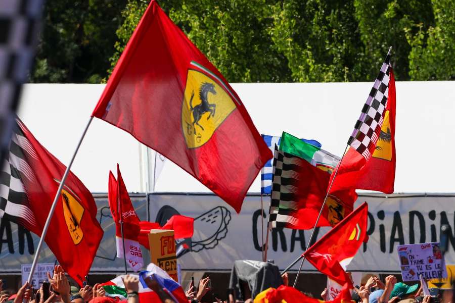 Ferrari flags at Imola