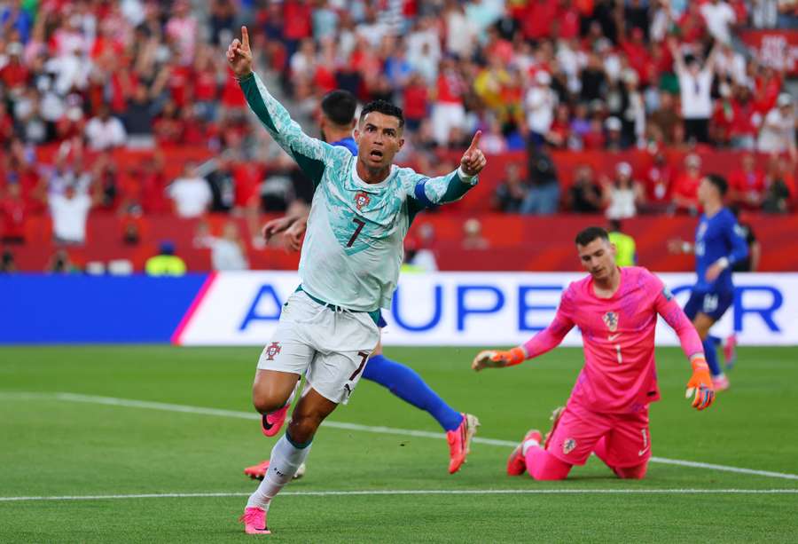 L'esultanza di Ronaldo L'esultanza di Ronaldo