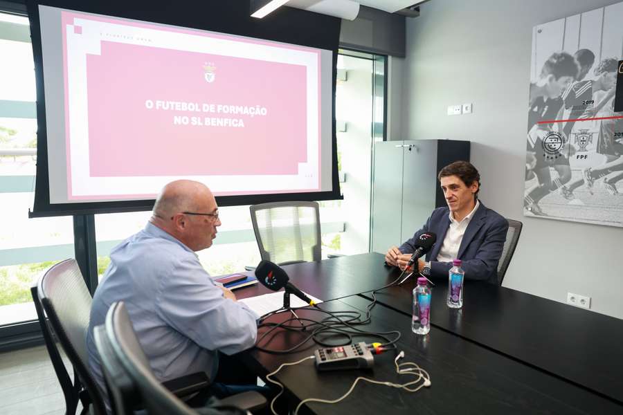 Paulo Cintrao with Guilherme Muller, the general director of Benfica Campus