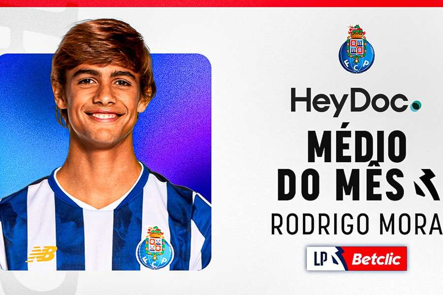 Rodrigo Mora eleito melhor médio do mês de abril