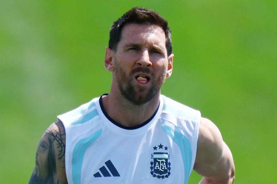 Messi, durante un entrenamiento