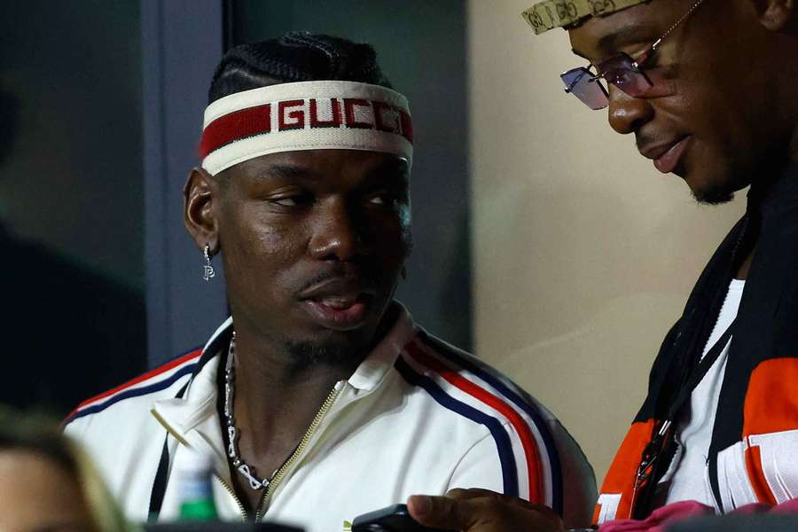 Paul Pogba attends the MLS Cup Eastern Conference semi-final first-leg match between Inter Miami and Atlanta United