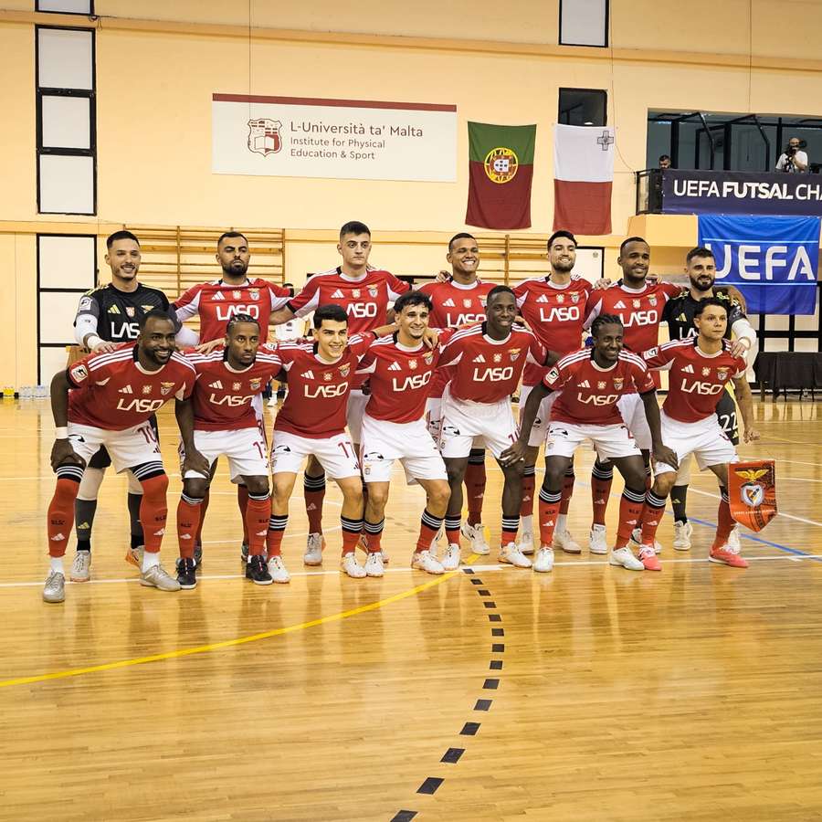 A equipa do Benfica em Malta A equipa do Benfica em Malta