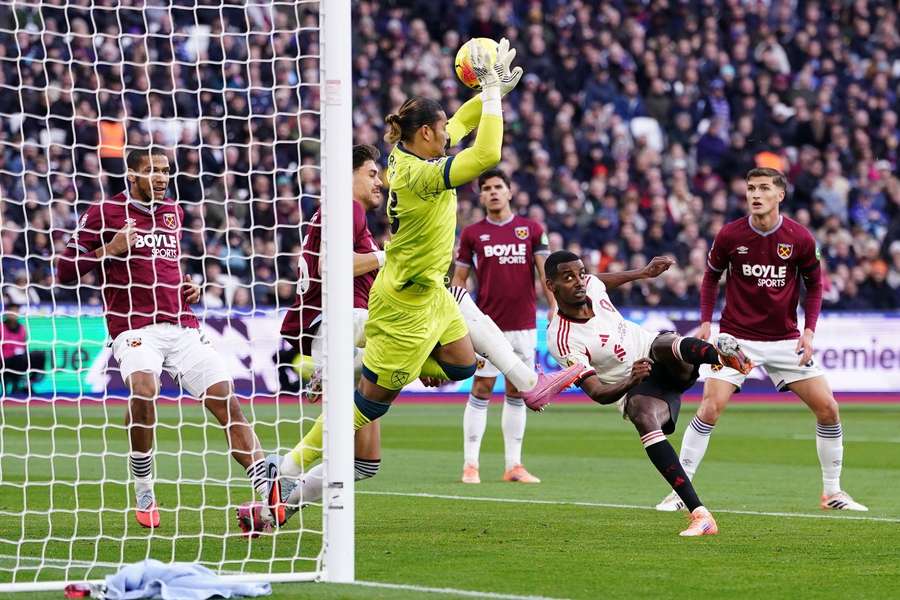 West Ham's Alphonse Areola denies Liverpool's Alexander Isak West Ham's Alphonse Areola denies Liverpool's Alexander Isak