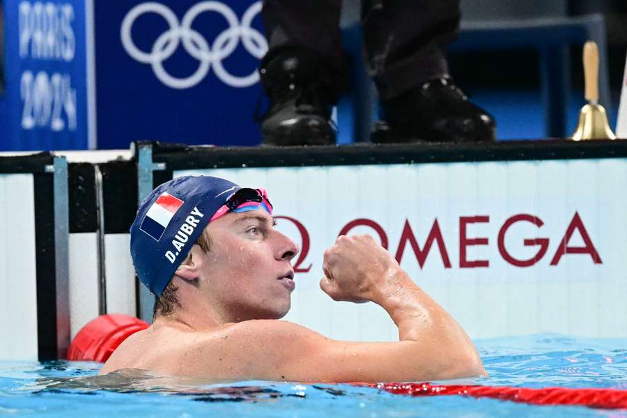 David Aubry aux séries du 800 m nage libre.