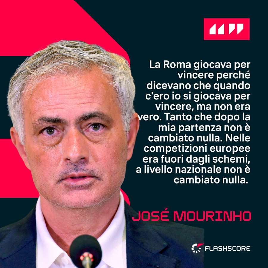 Le parole di Mourinho