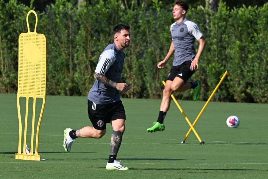 Leo Messi in allenamento