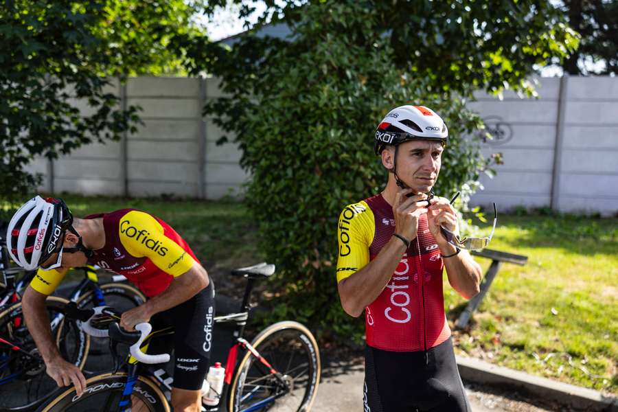 Coquard avant le début du Tour de France près de Lille.