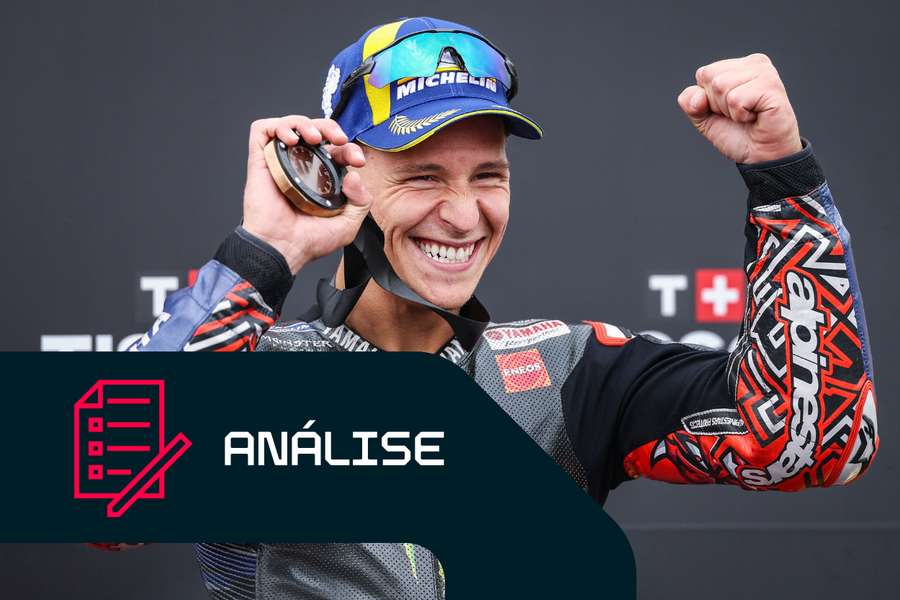Fabio Quartararo no pódio na Alemanha