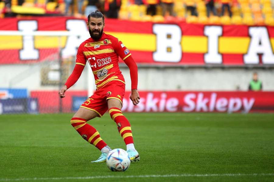 Bogdan Țîru la un meci din perioada în care juca pentru Jagiellonia