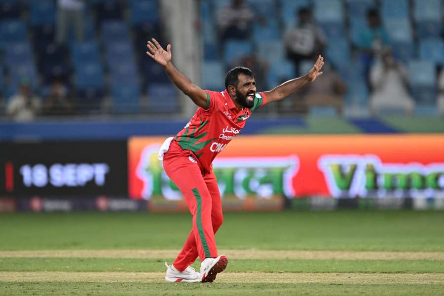 Mohammad Nadeem in action at the 2025 Asia Cup