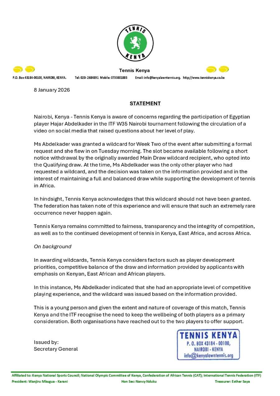 El comunicado de la institución