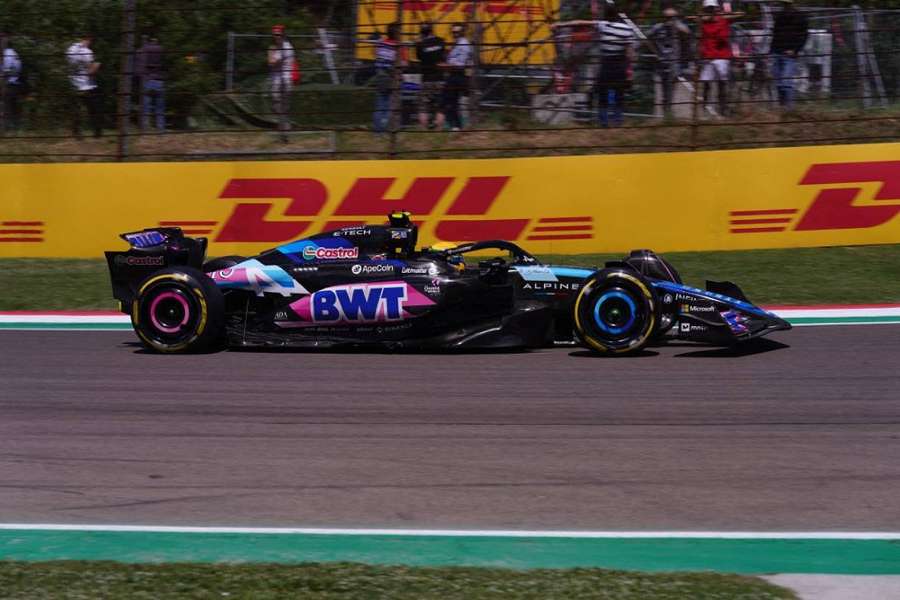 L'Alpine de Gasly ce vendredi à Imola.