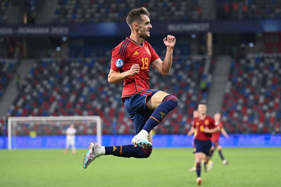 Aimar Oroz scored Spain's fourth goal