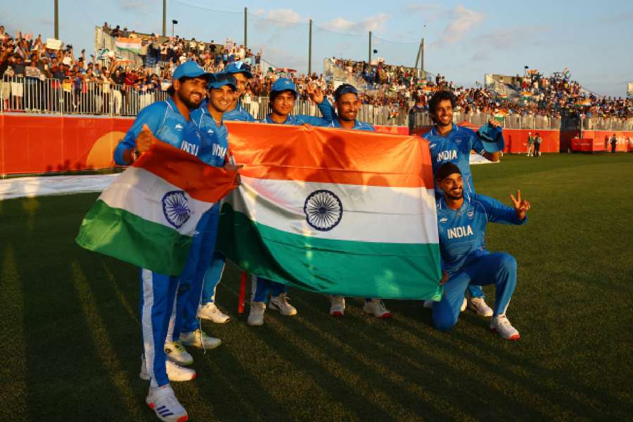 India team celebrate together