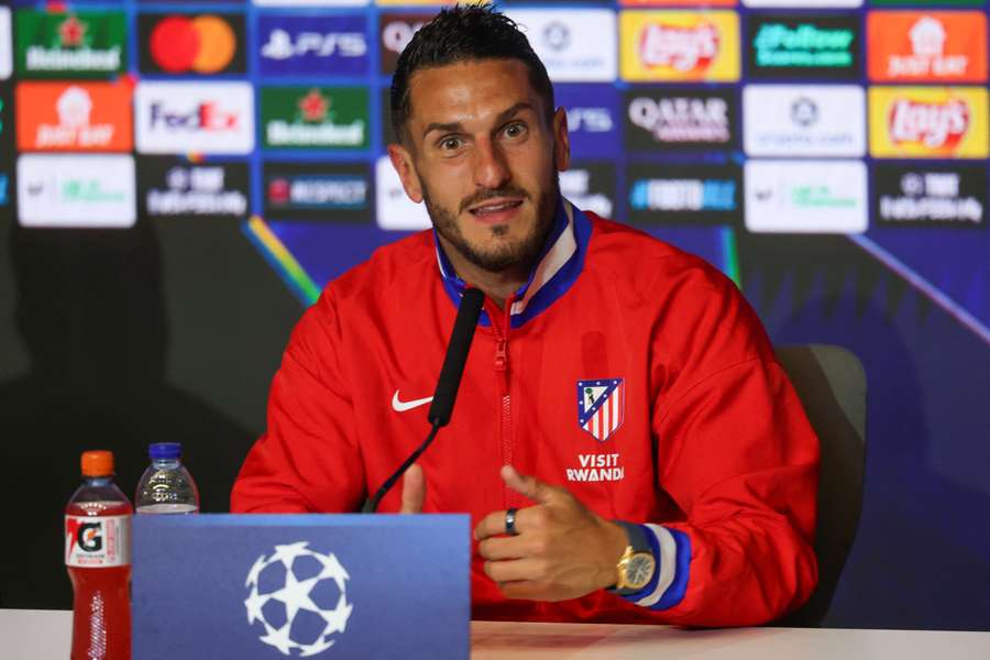Koke face à la presse ce mardi.