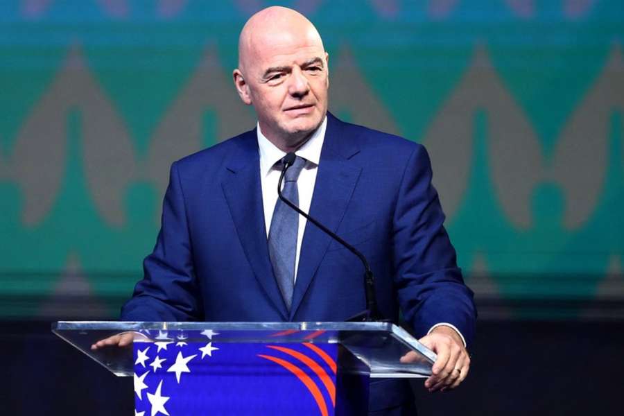 FIFA president Gianni Infantino, pictured earlier this month, had already announced an expanded Club World Cup