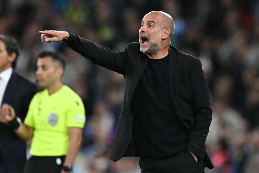 Pep Guardiola, treinador do Manchester City