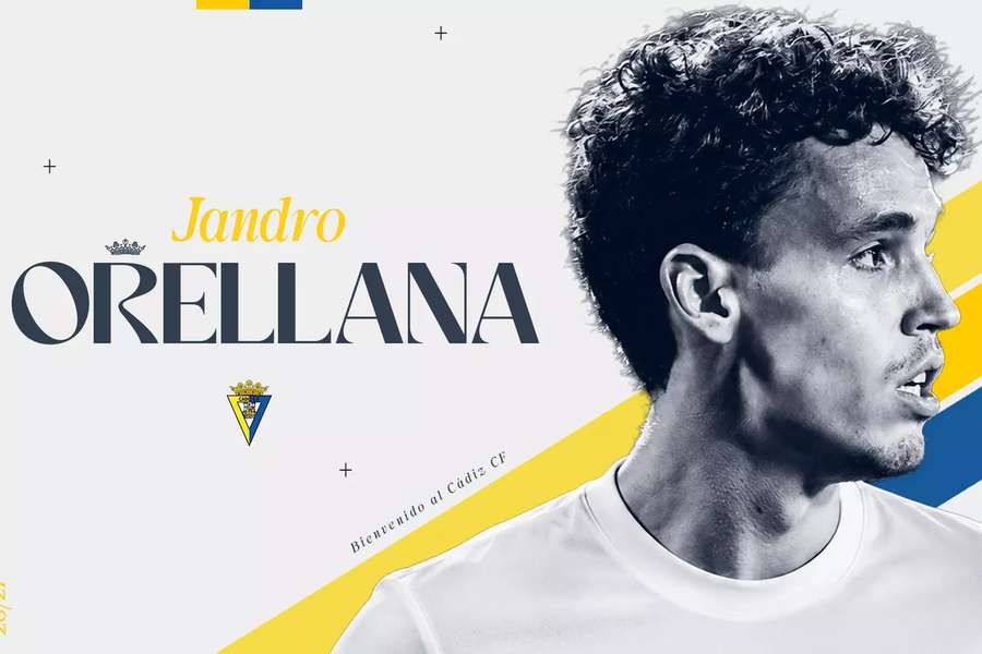 Jandro Orellana oficializado no Cádiz Jandro Orellana oficializado no Cádiz