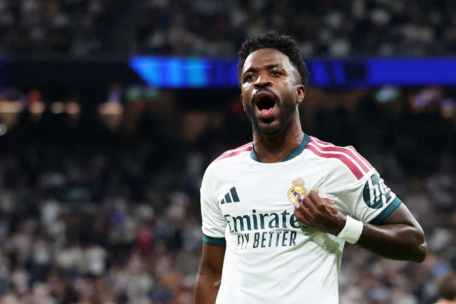 Vinícius při utkání s Villarrealem. Vinícius při utkání s Villarrealem.