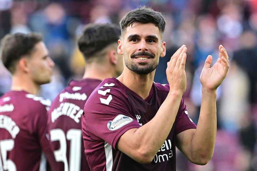 Claudio Braga applauds supporters at full-time Claudio Braga applauds supporters at full-time