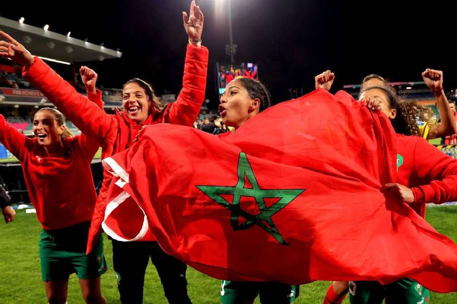 Marrocos celebrou classificação às oitavas em primeira participação na Copa Feminina