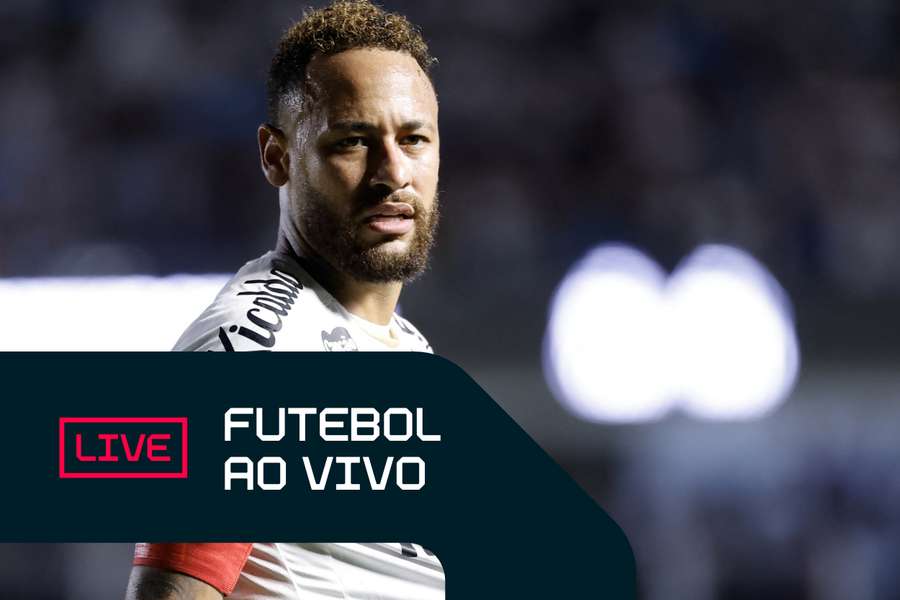 Neymar fez os dois gols do Santos no empate contra a Chapecoense