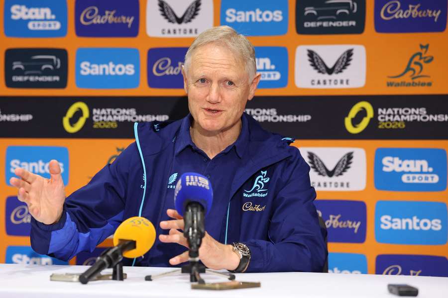 Joe Schmidt at his final pre-game press conference in charge of the Wallabies. 