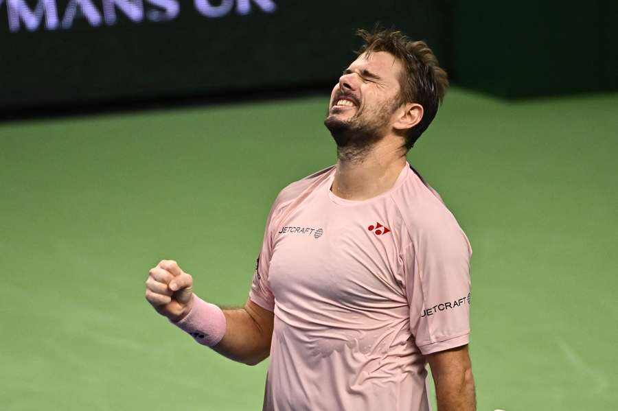 Wawrinka celebrates a superb victory