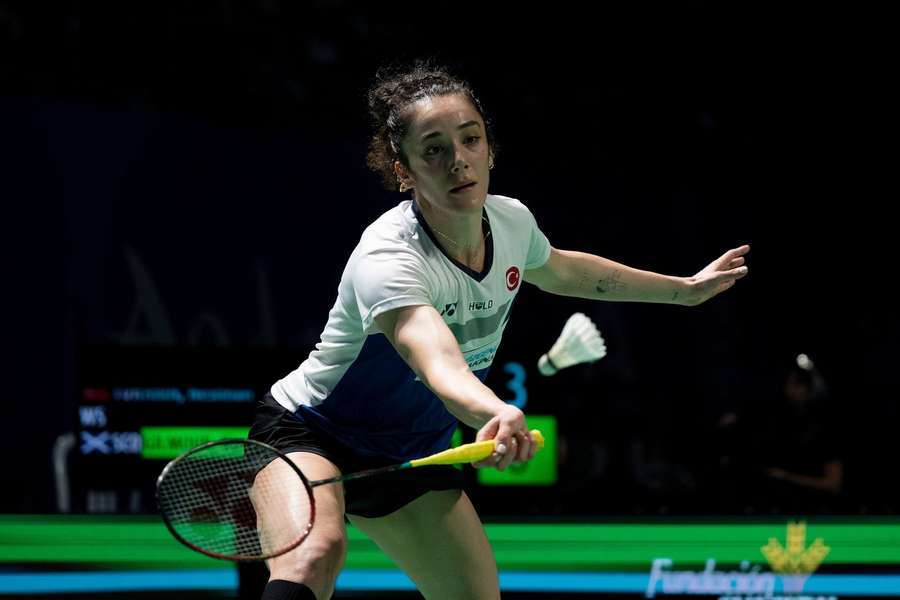 Neslihan Arin during the Women's Singles semifinal match against Kirsty Gilmour