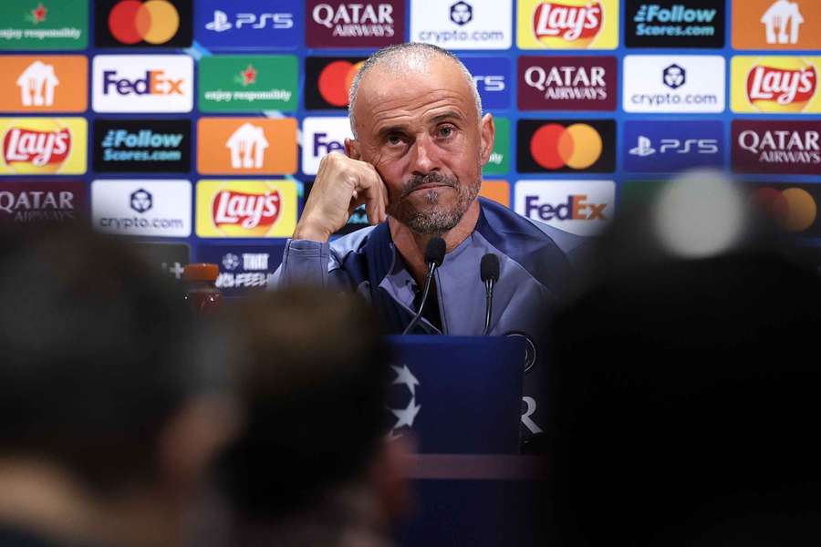 Luis Enrique face à la presse ce mardi.