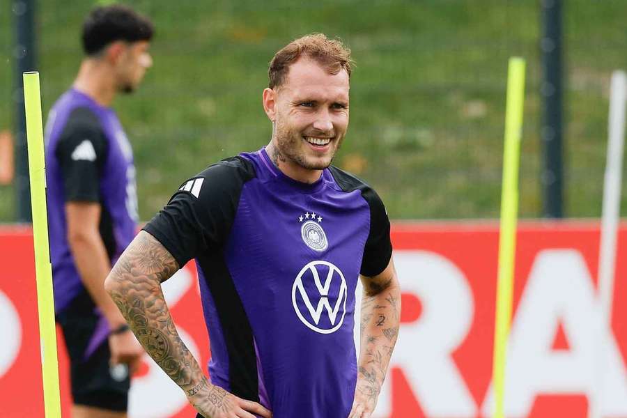 David Raum beim Training mit der Nationalmannschaft.