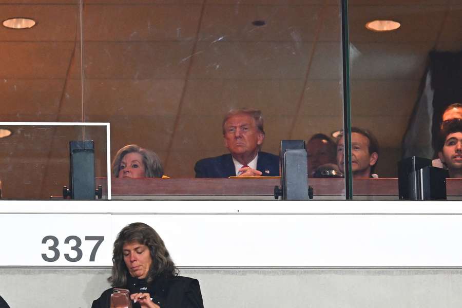 Donald Trump, durante un partido entre los Jets y los Steelers en octubre en Pensilvania