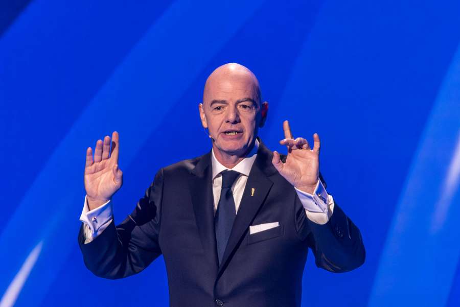 Infantino durante sorteio da fase de grupos da Copa do Mundo de 2026
