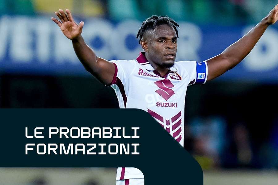 Duvan Zapata in azione con il Torino