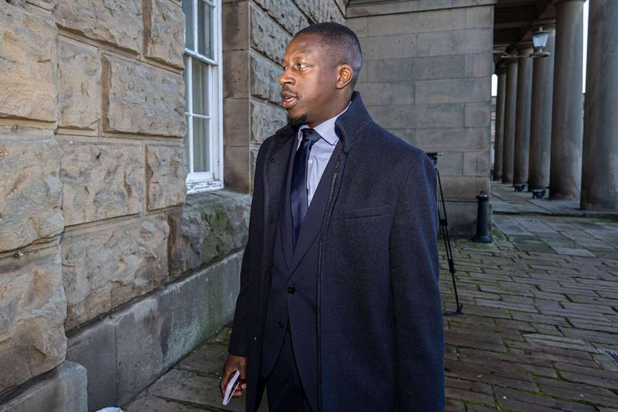 Benjamin Mendy arrives at Chester Crown Court where he denies multiple sex offences against a string of young women - dated Monday October 17, 2022