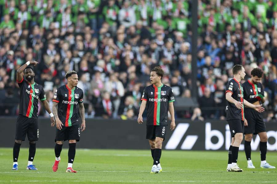 NEC are left distraught after conceding a third goal against NEC