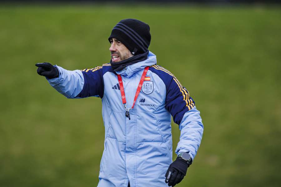 Jorge Vilda durante un entrenamiento