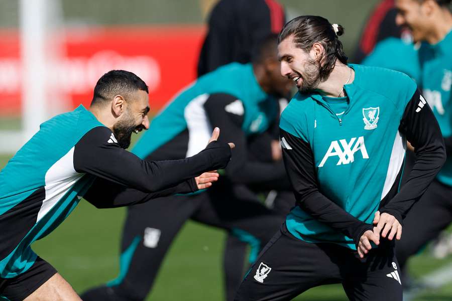 Szoboszlai, durante el entrenamiento previo al duelo de vuelta ante el Galatasaray
