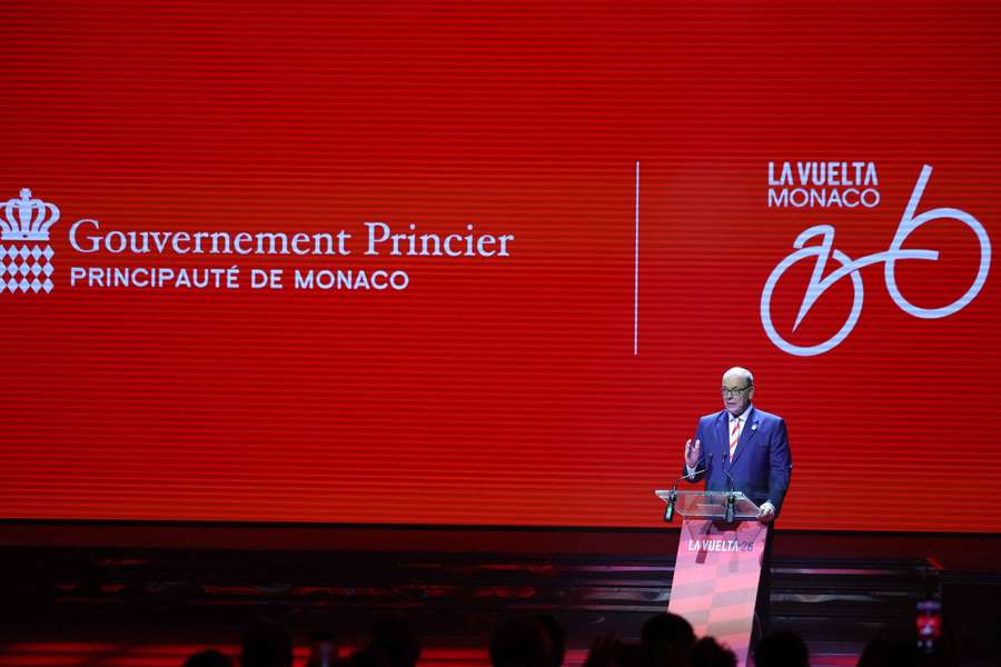 El príncipe Alberto de Mónaco, durante la presentación de La Vuelta a España El príncipe Alberto de Mónaco, durante la presentación de La Vuelta a España