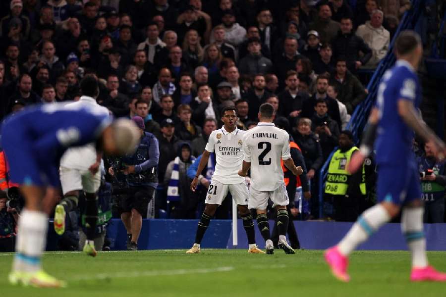 Rodrygo celebrates