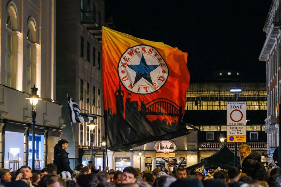 Newcastle fans in London ahead of the Carabao Cup final