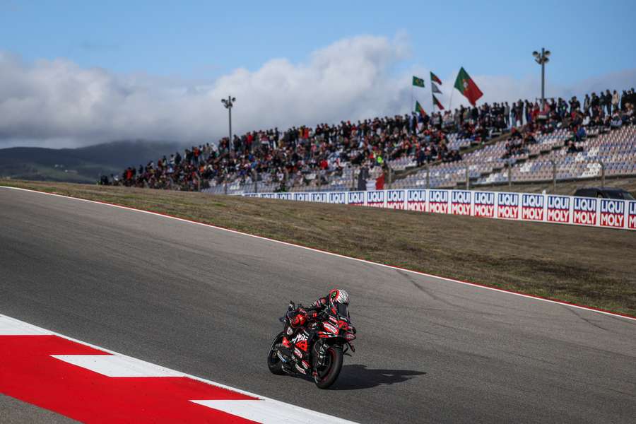 Aprilia's Marco Bezzecchi in action