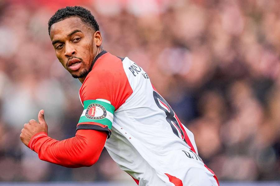 Aanvoerder Quinten Timber in actie voor Feyenoord