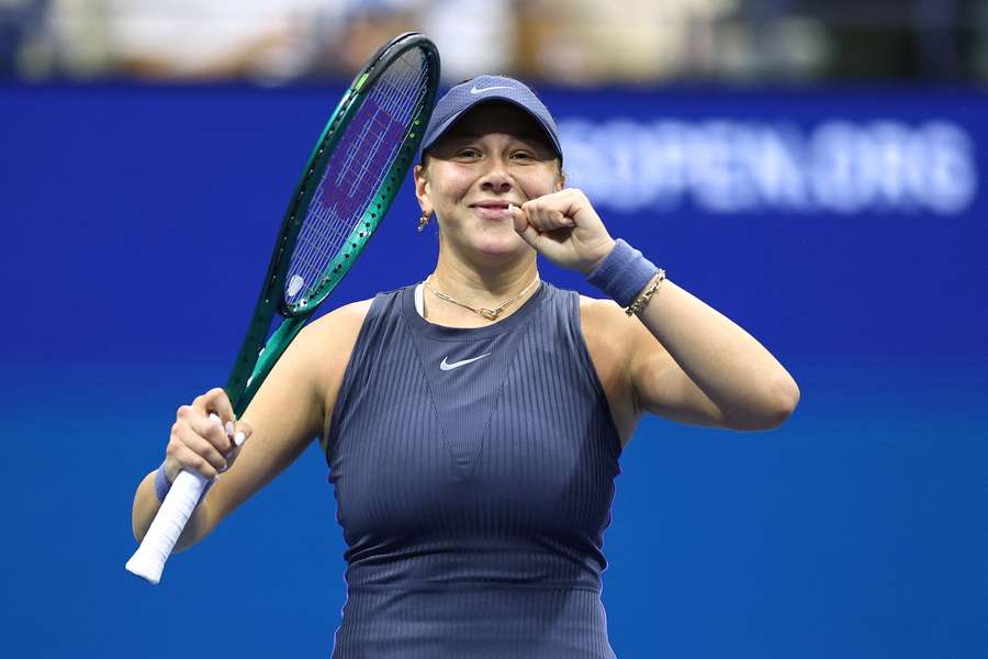 Anisimova après sa victoire cette nuit. Anisimova après sa victoire cette nuit.