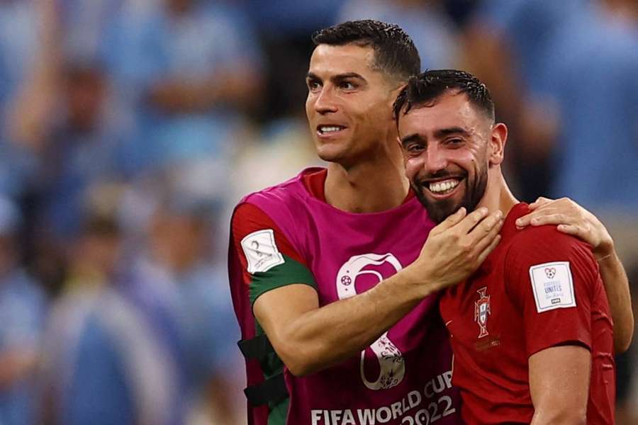 Ronaldo and Fernandes are former Manchester United teammates