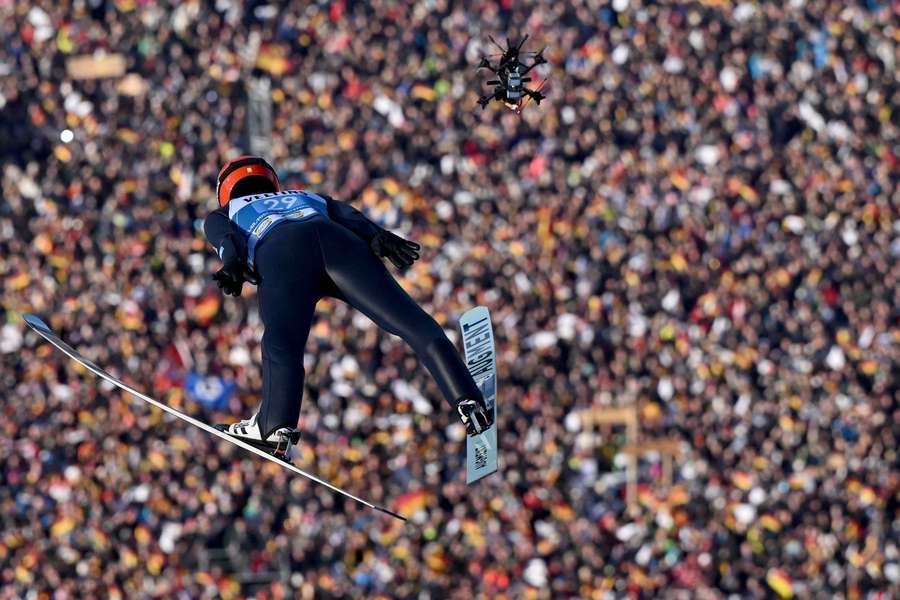 Stephan Leyhe beim Wettbewerb in Garmisch-Partenkirchen