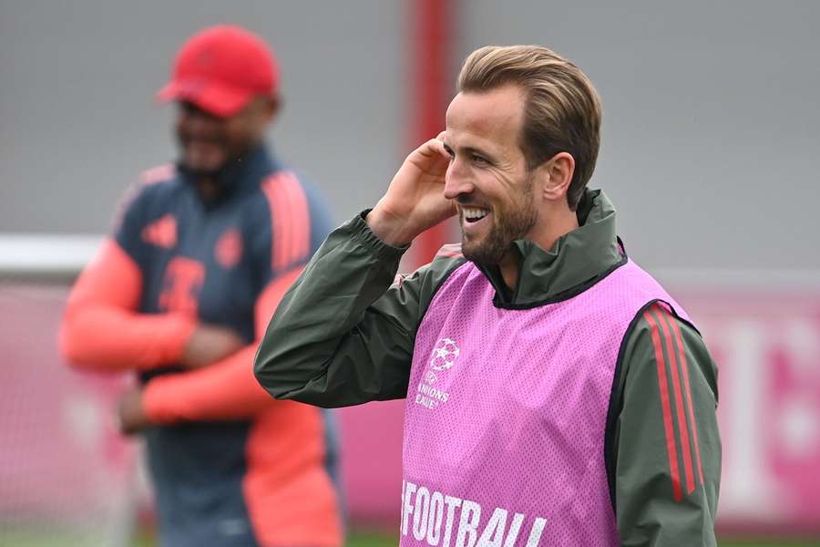 Harry Kane beim Training vor dem Match auf Zypern